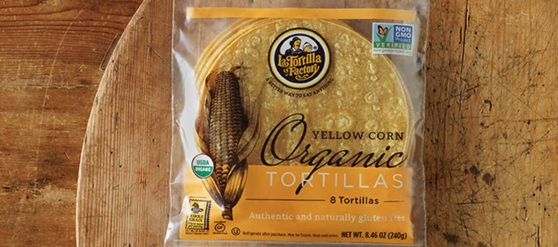 Organic, NonGMO Tortillas, Yellow Corn La Tortilla Factory