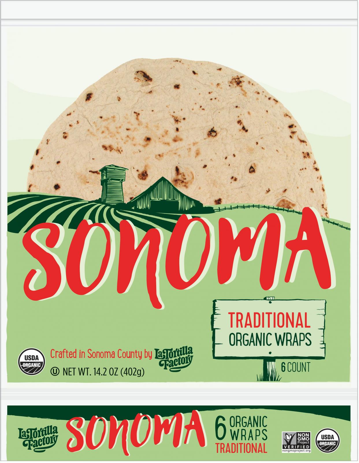 Sonoma Organic Traditional Wraps • La Tortilla Factory